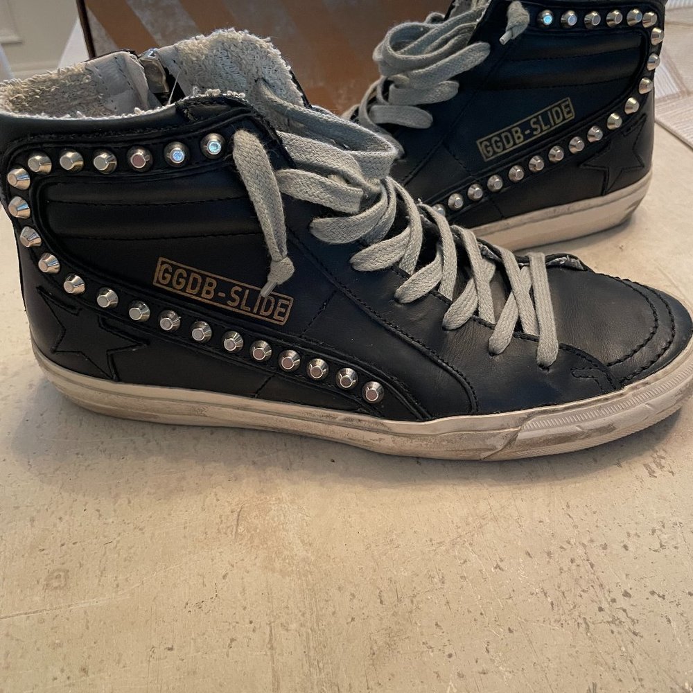 Golden Goose Stud Slide Sneaker - Black 38